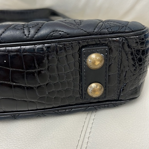 Original BAG LOUIS VUITTON SAC FERMOIR MM RC1005 BAG BLACK WITH MONOGRAM - Picture 10 of 13